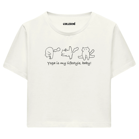 Yoga Crop T-Shirt - Yoga Yaşam Tarzıdır