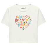 Crop T-Shirt - Yaz Tatili Kalbi