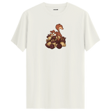 Nut Hoarder Squirrel Crew Neck T-Shirt