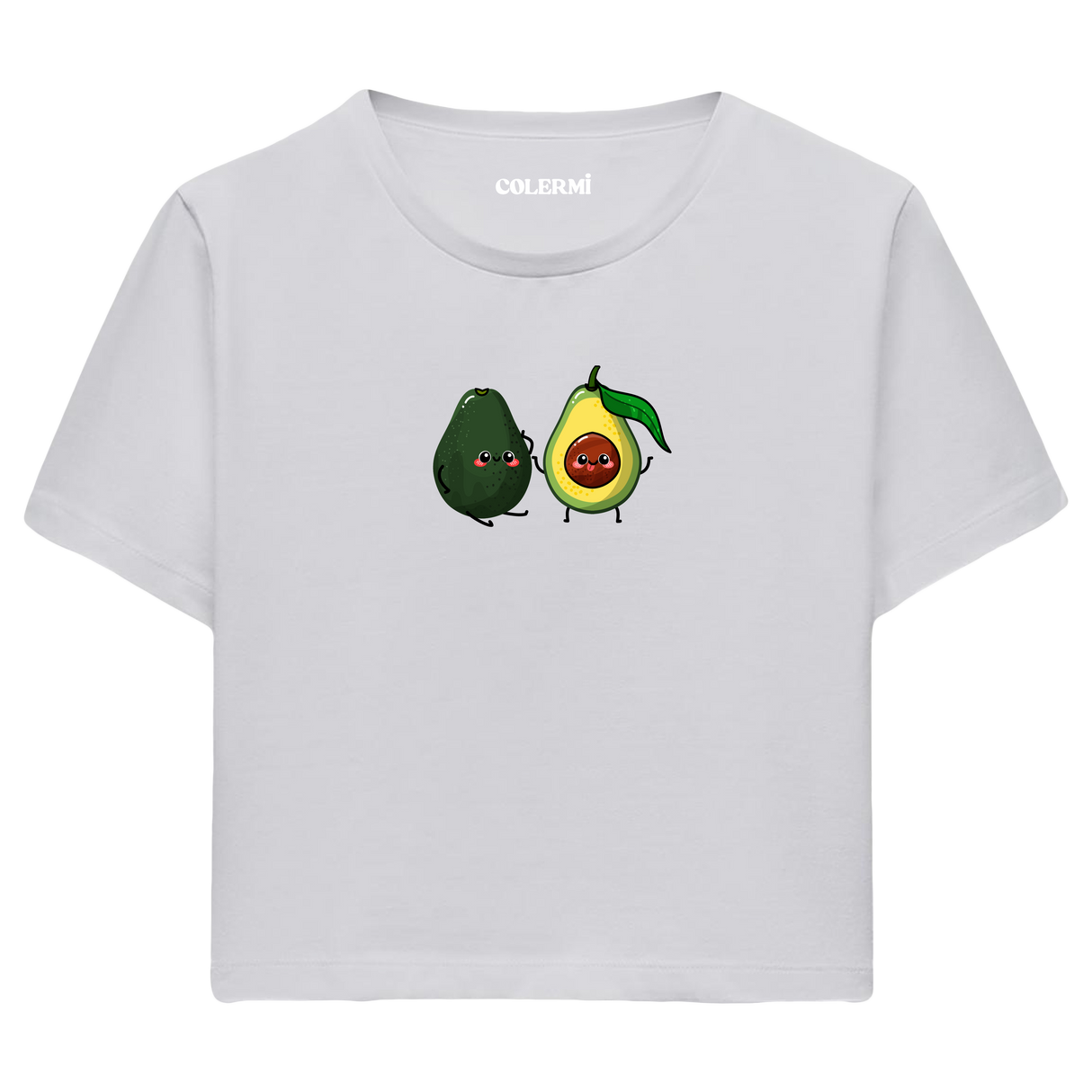 Colermi Kadın Crop Top Tişört -  Avokado