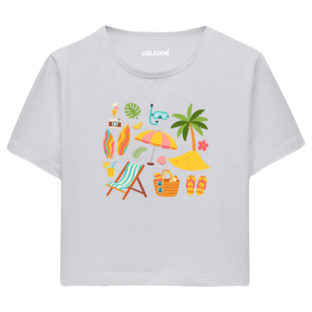 Crop T-Shirt - Tropik Plaj