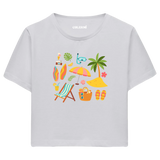 Crop T-Shirt - Tropik Plaj