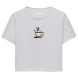 Colermi Kadın Crop Top Tişört - Kahve İllüstrasyonu