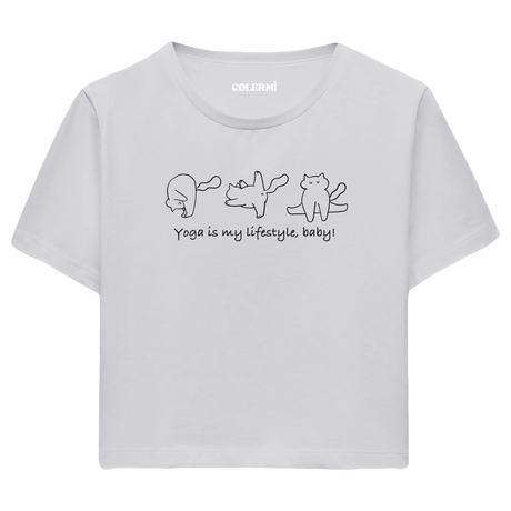 Yoga Crop T-Shirt - Yoga Yaşam Tarzıdır