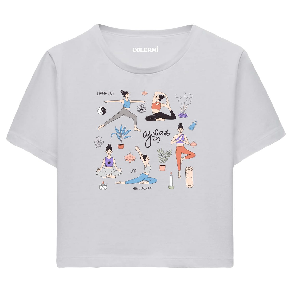 Yoga Crop T-Shirt - Yoga Günü Temalı Crop T-Shirt