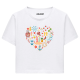 Crop T-Shirt - Yaz Tatili Kalbi