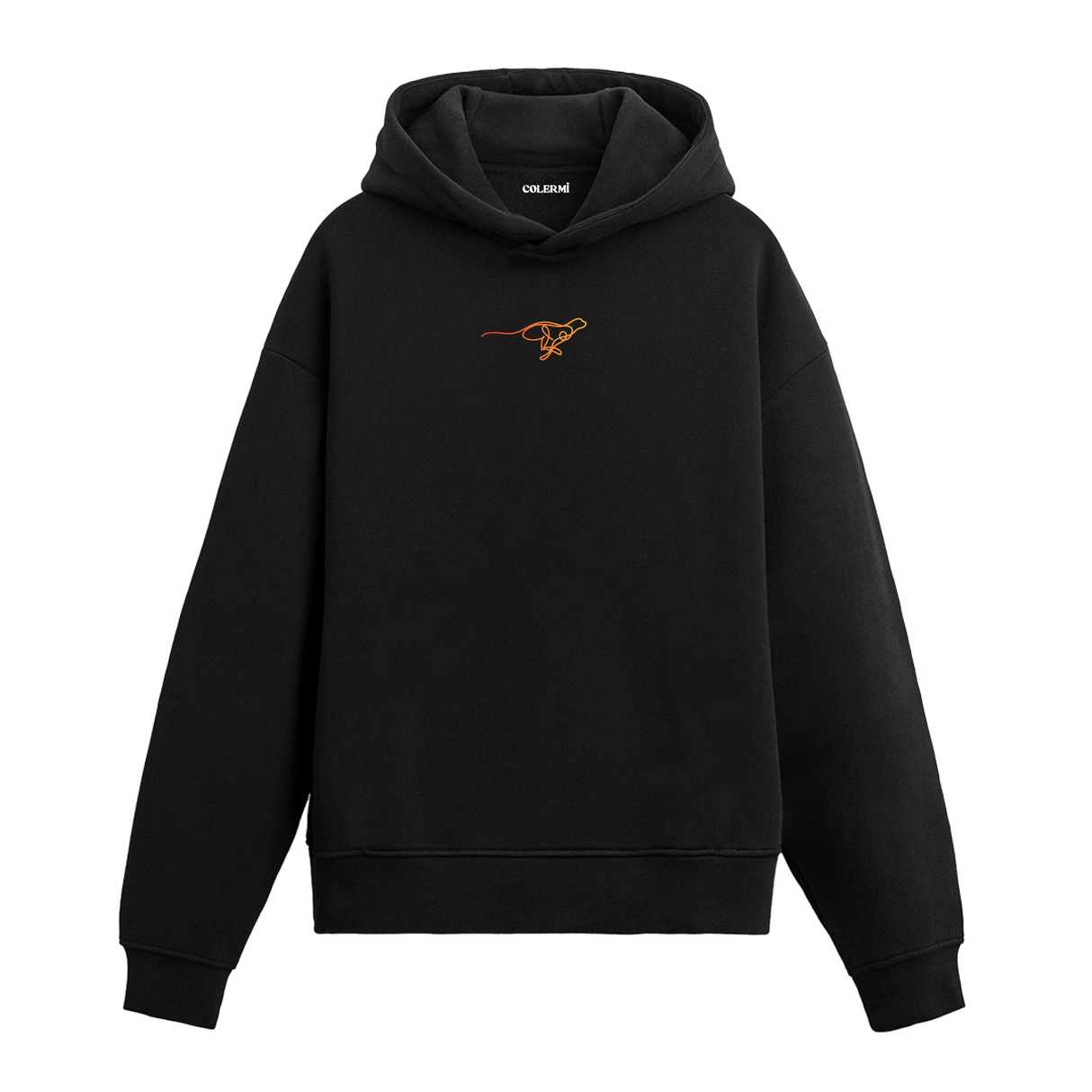 Agile Spirit Graphic Hoodie - Dynamic Silhouette, Freedom and Balance