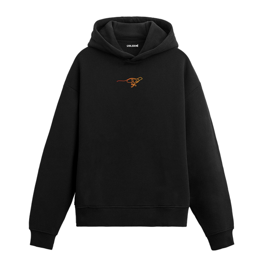 Agile Spirit Graphic Hoodie - Dynamic Silhouette, Freedom and Balance