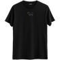 Koç ve Kova burcunun simgelerini içeren ince çizgilerle tasarlanmış Bisiklet Yaka T-Shirt.