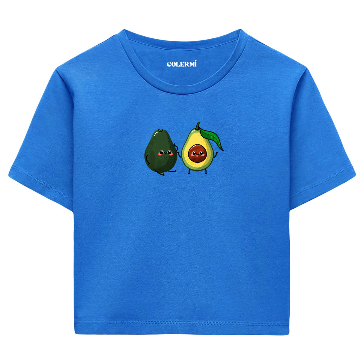 Colermi Kadın Crop Top Tişört -  Avokado