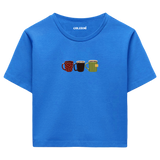 Colermi - Kahve Kupası Tasarımlı Crop T-Shirt