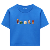 Colermi Kadın Crop Top Tişört - Sıcak İçecekler