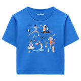 Yoga Crop T-Shirt - Yoga Günü Temalı Crop T-Shirt