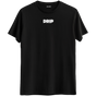 Modern sokak stilini yansıtan "Drip" yazılı siyah Bisiklet Yaka T-Shirt.