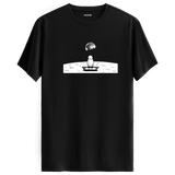 Lunar Reflection - Space-Themed Crew Neck T-Shirt