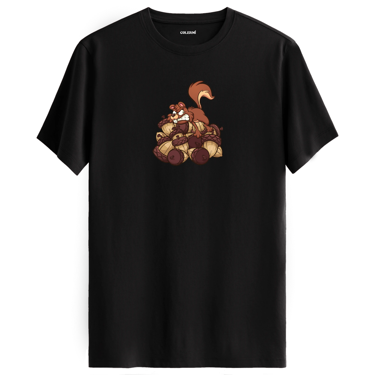 Nut Hoarder Squirrel Crew Neck T-Shirt