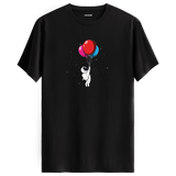 Balloon Explorer - Space-Themed Crew Neck T-Shirt