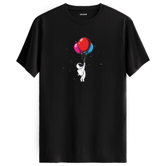 Balloon Explorer - Space-Themed Crew Neck T-Shirt