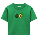Colermi Kadın Crop Top Tişört -  Avokado