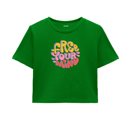 Free Your Mind Crop - Vibrant Colors, Mental Freedom & Creativity