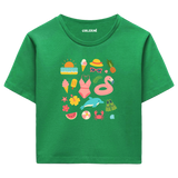 Crop T-Shirt - Yaz İkonları