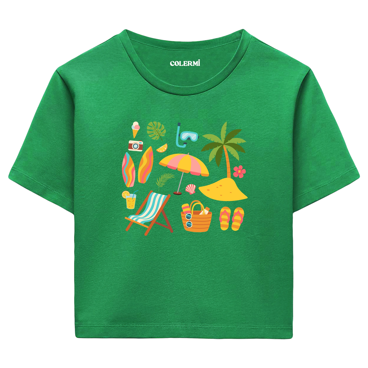 Crop T-Shirt - Tropik Plaj