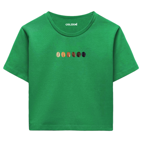 Crop T-Shirt - Kahve Tonları