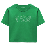 Yoga Crop T-Shirt - Yoga Yaşam Tarzıdır