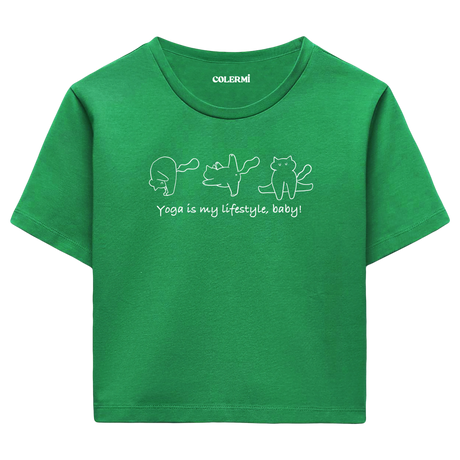 Yoga Crop T-Shirt - Yoga Yaşam Tarzıdır
