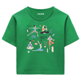 Yoga Crop T-Shirt - Yoga Günü Temalı Crop T-Shirt
